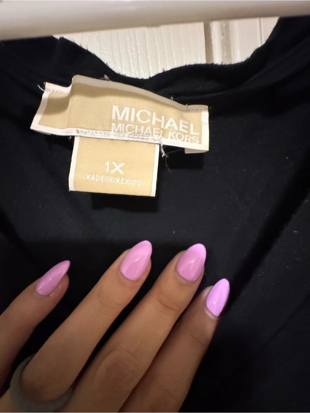 Michael Kors Black V-Neck Short Sleeve Tee